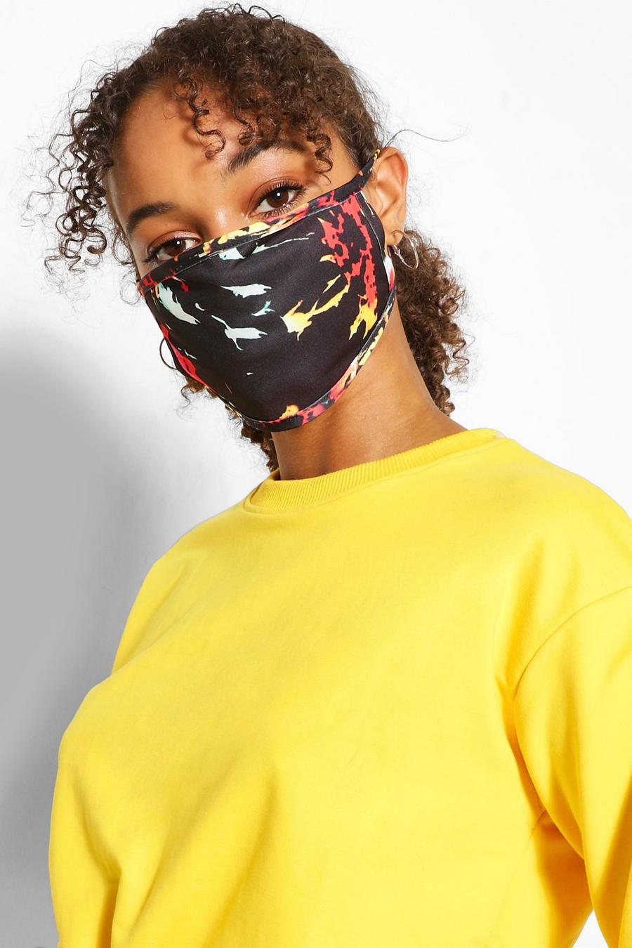 Fashion-Gesichtsmaske in Batik-Optik, 2er-Pack, Mehrfarbig image number 1