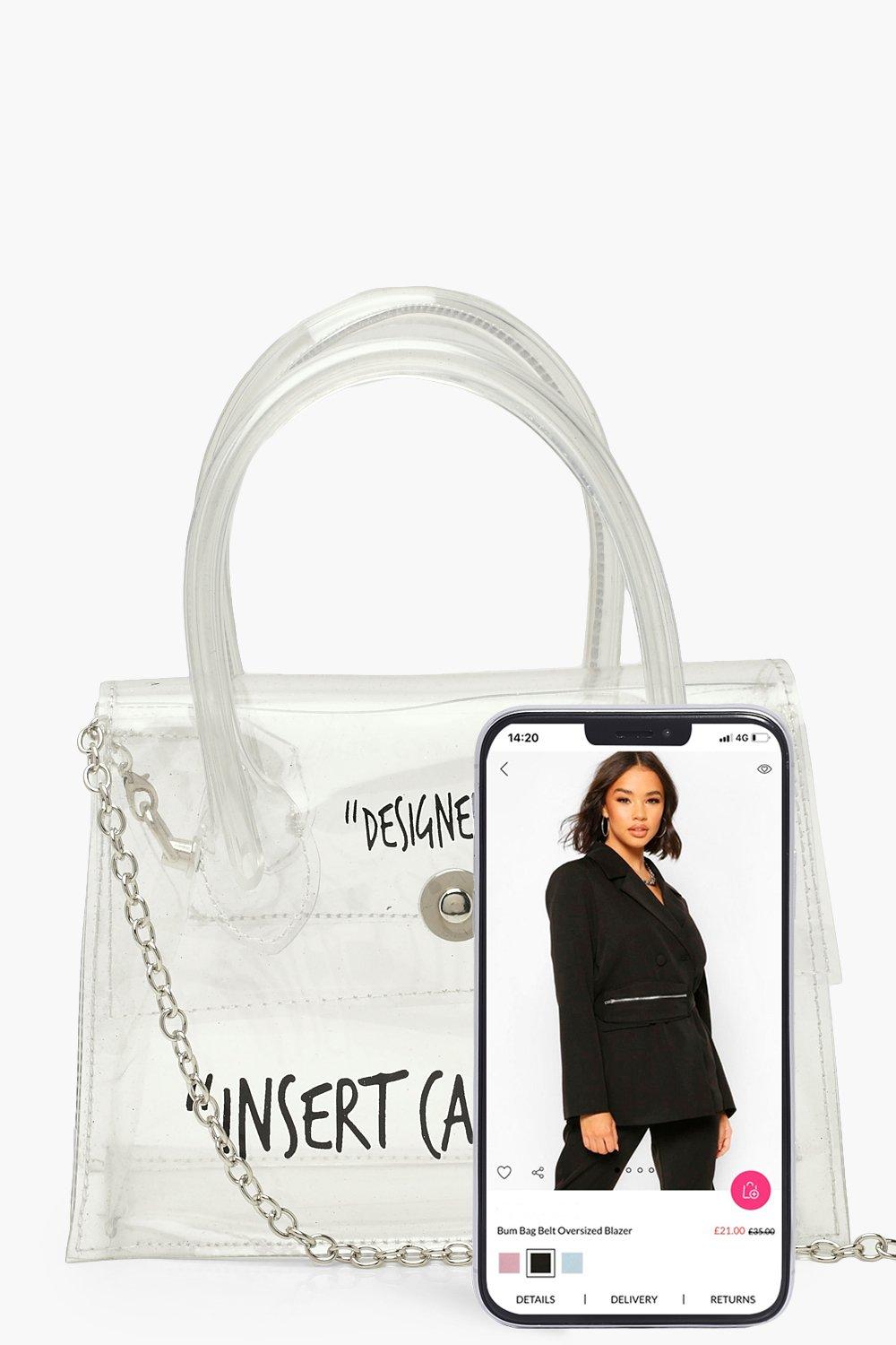 Sac discount bandoulière transparent