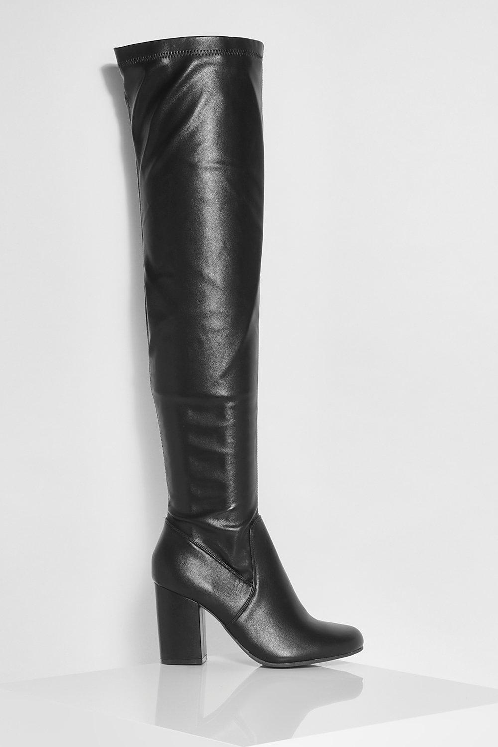 black tall heels