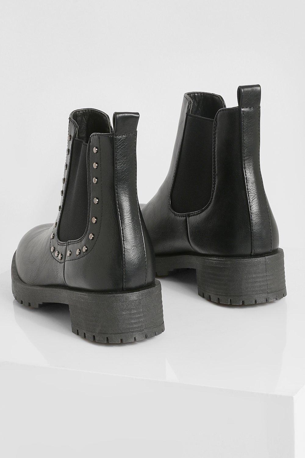 Chunky studded chelsea boots on sale