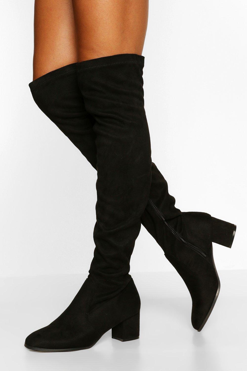 boohoo thigh boots