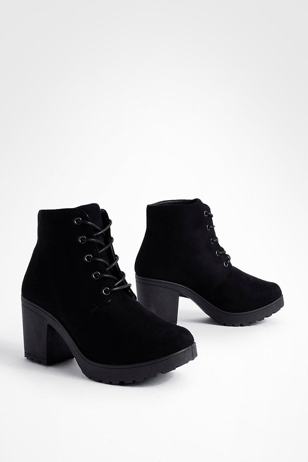 Wide fit lace hot sale up ankle boots