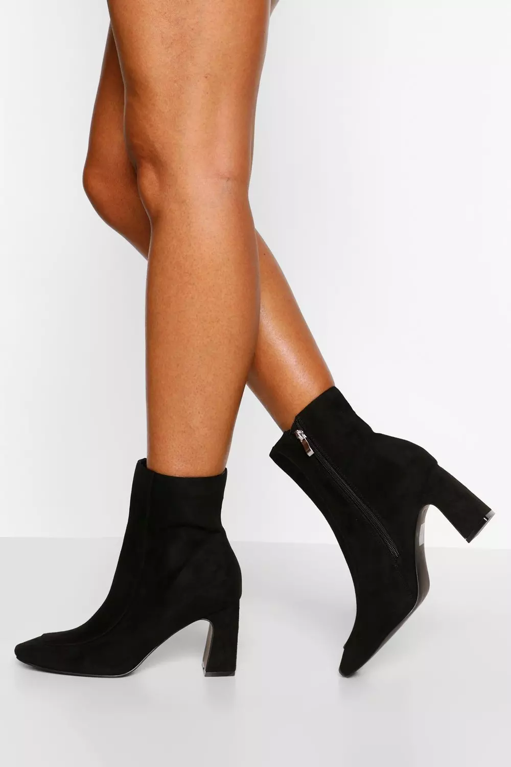 curved heel boots