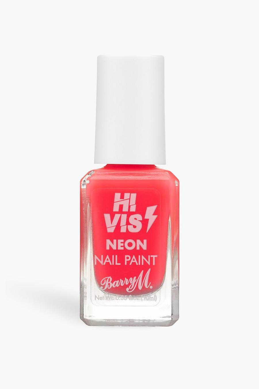 Barry M Hi-Vis Neon Nail Paint Coral Blaze image number 1