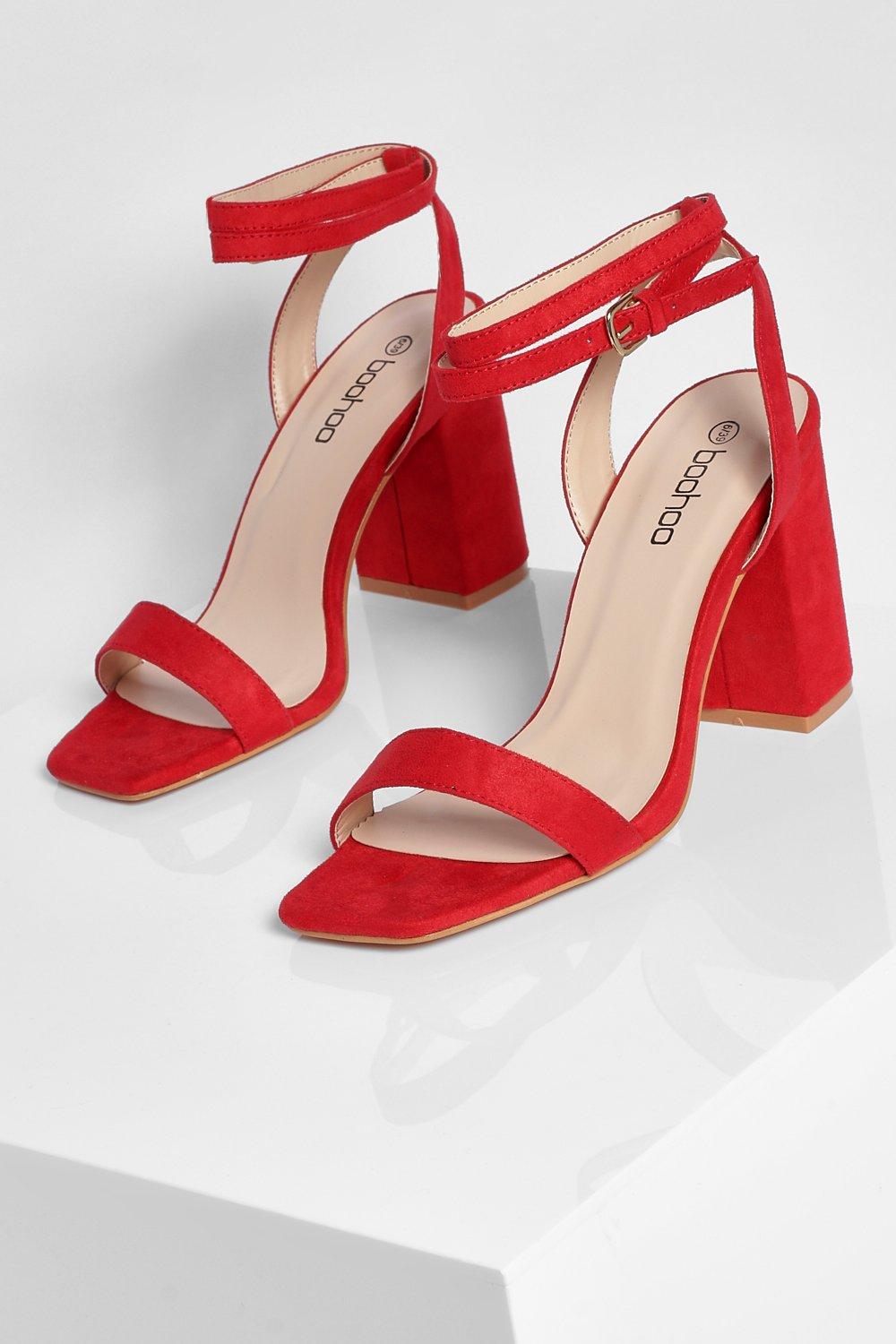 boohoo red heels