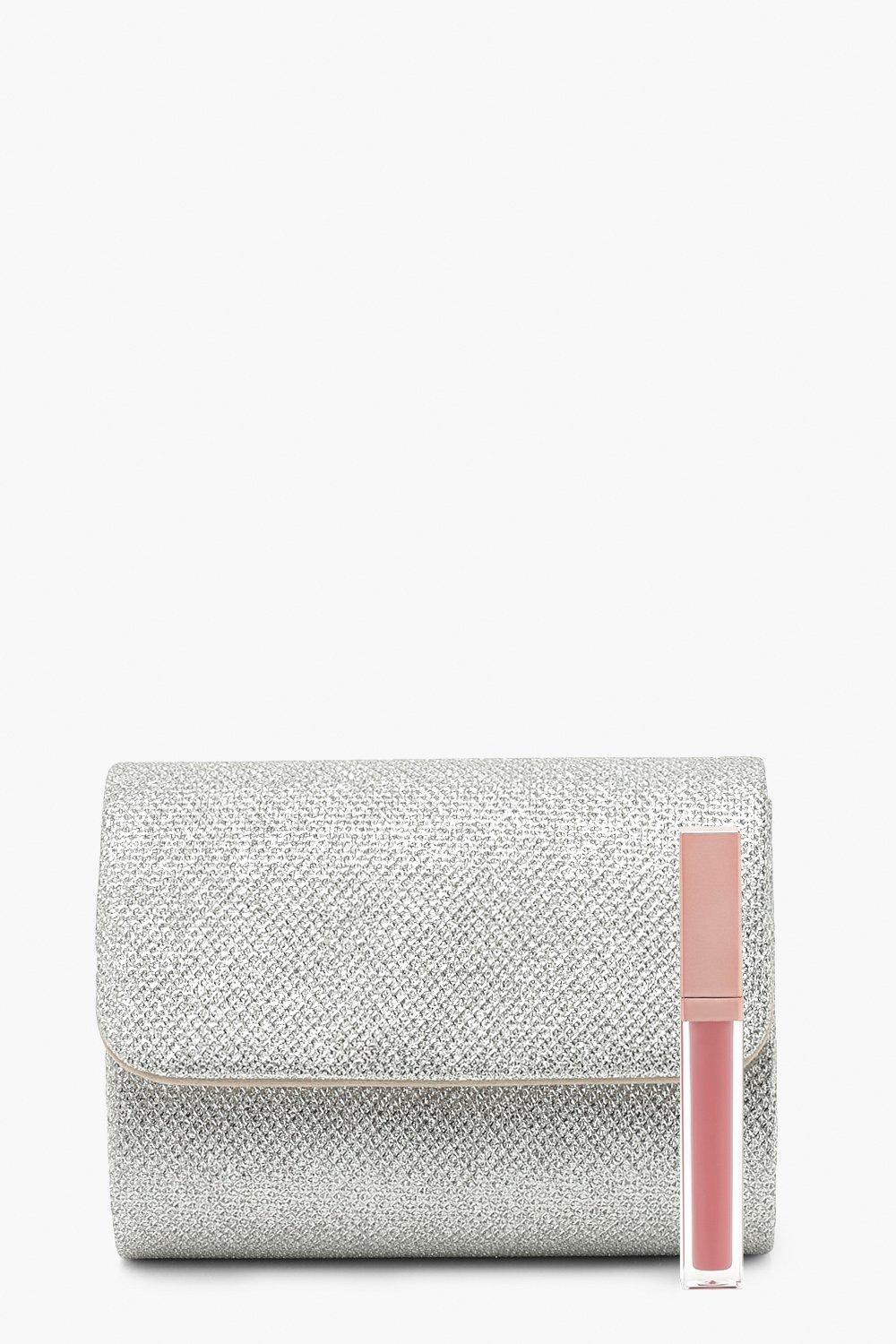 metallic clutch bag