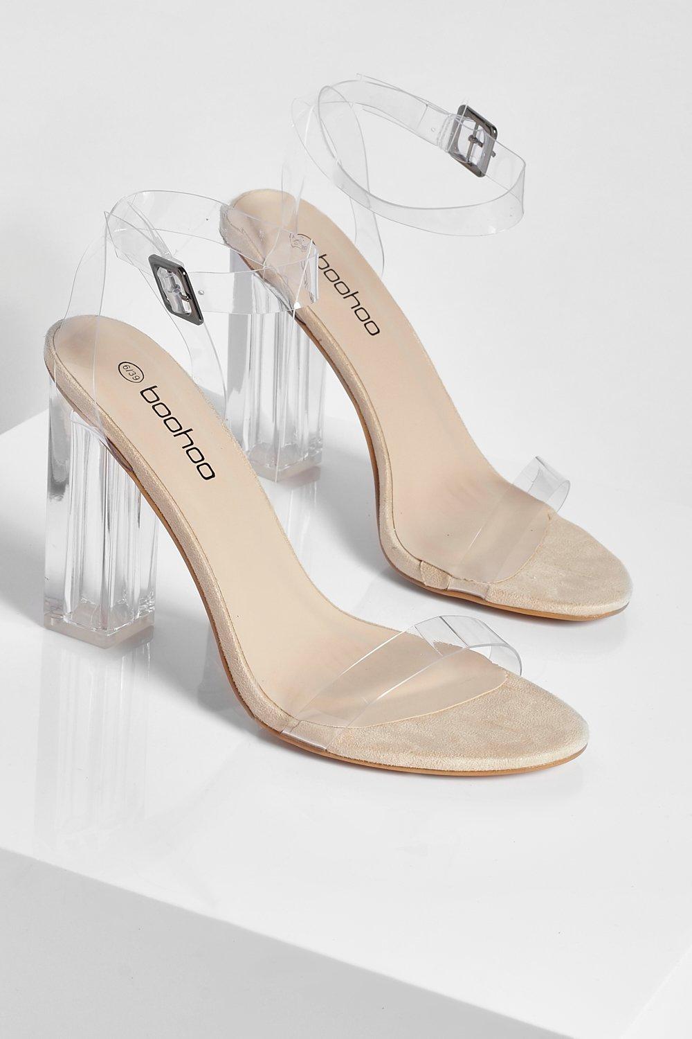 Clear cheap heels missguided