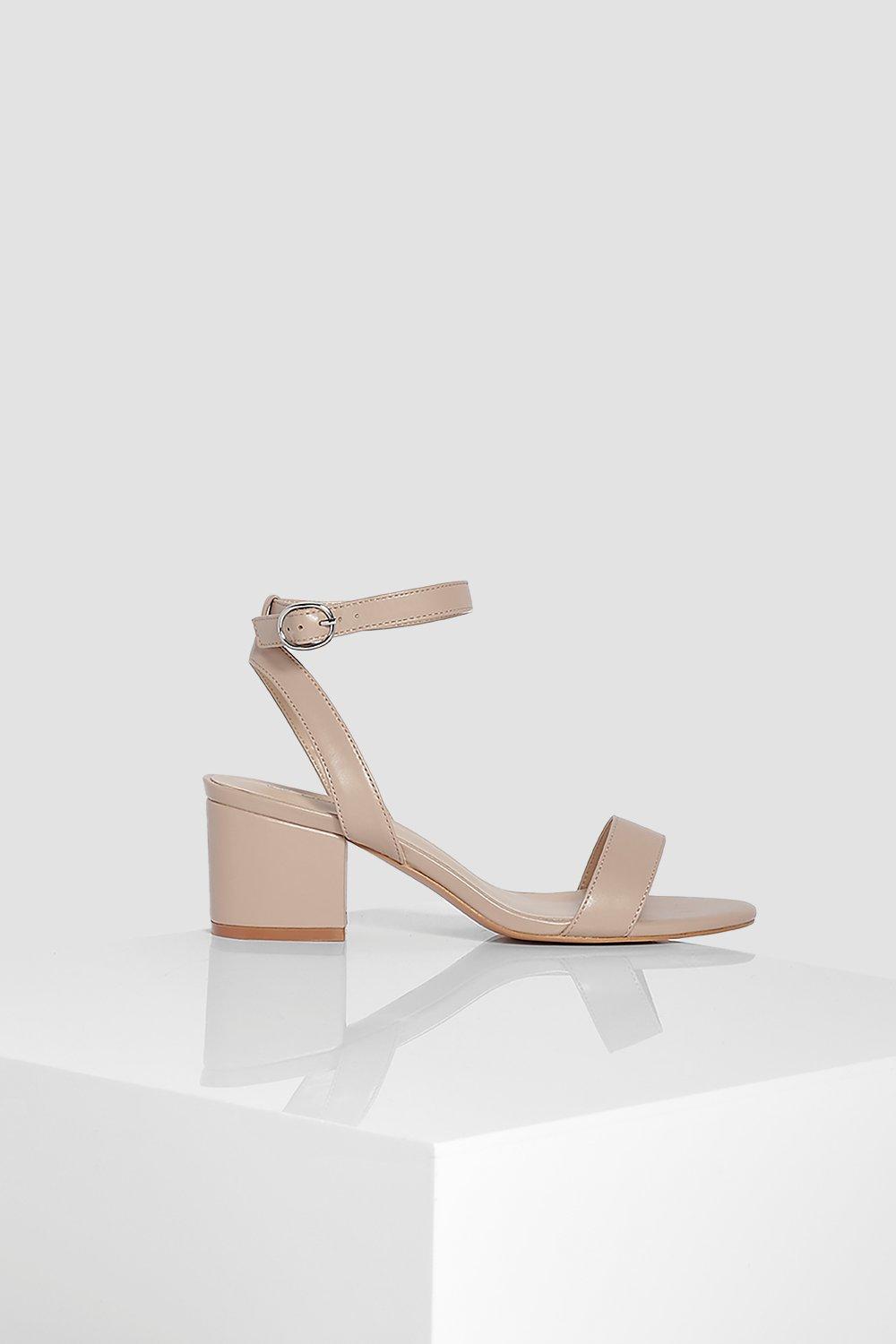 Wide fit discount nude block heels