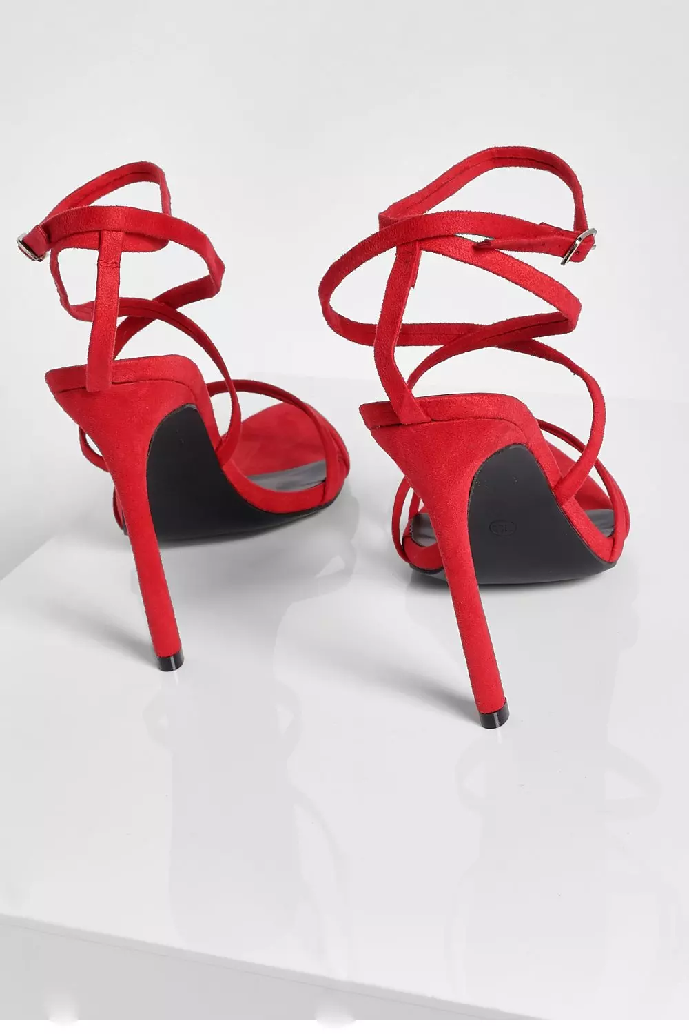 Red strappy discount heels wide fit