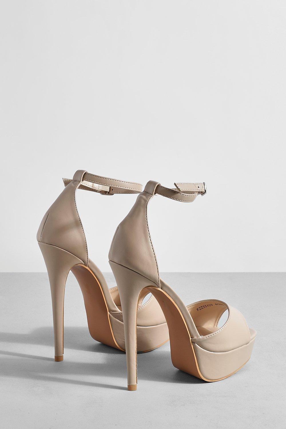 Wide fit nude high heels sale