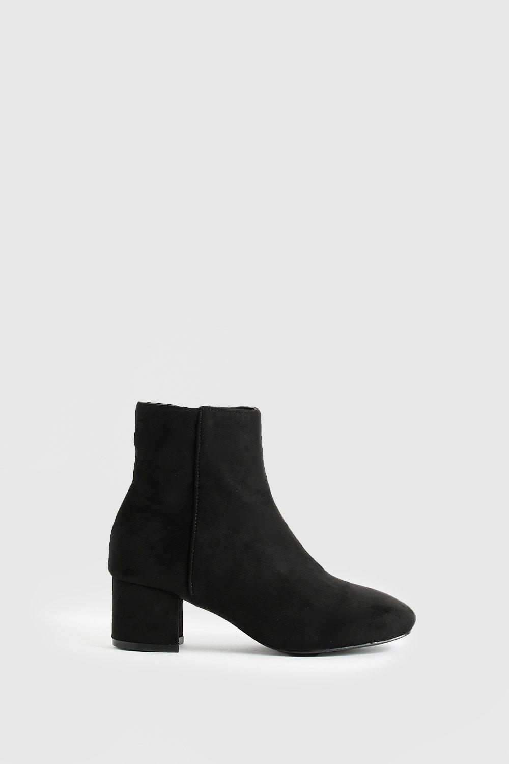 Wide hotsell black booties