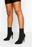 Wide Width Stiletto Pointed Sock Boot