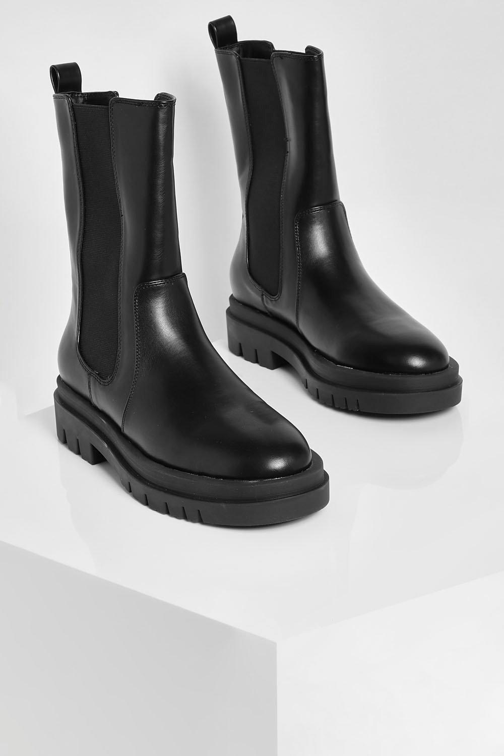 Calf length 2024 chelsea boots