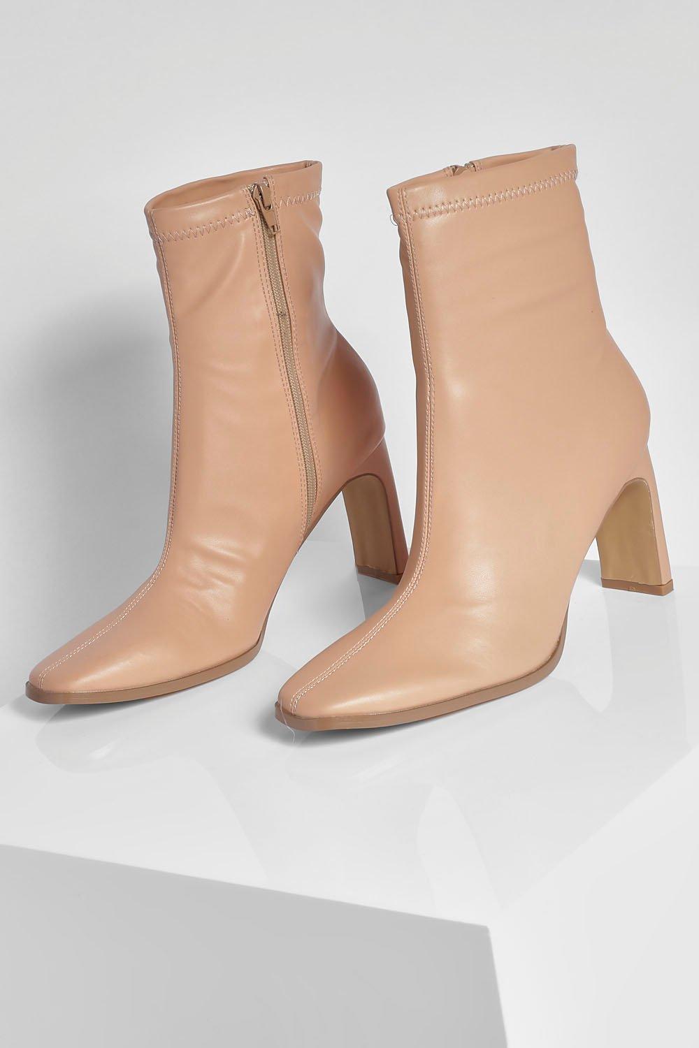 low heel square toe boots