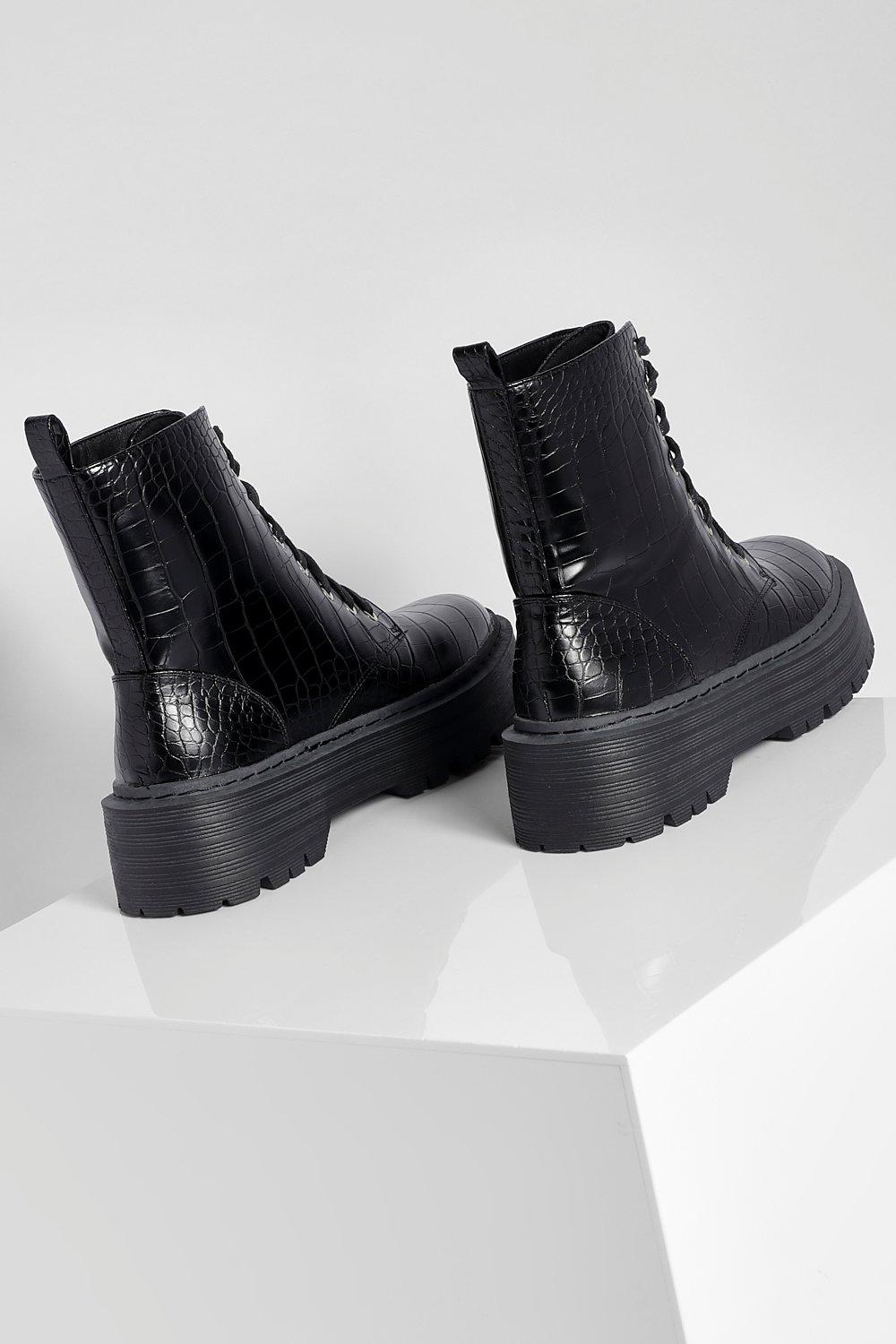 Croc lace up on sale boots