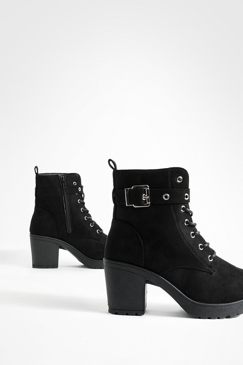 wide width lace up boots