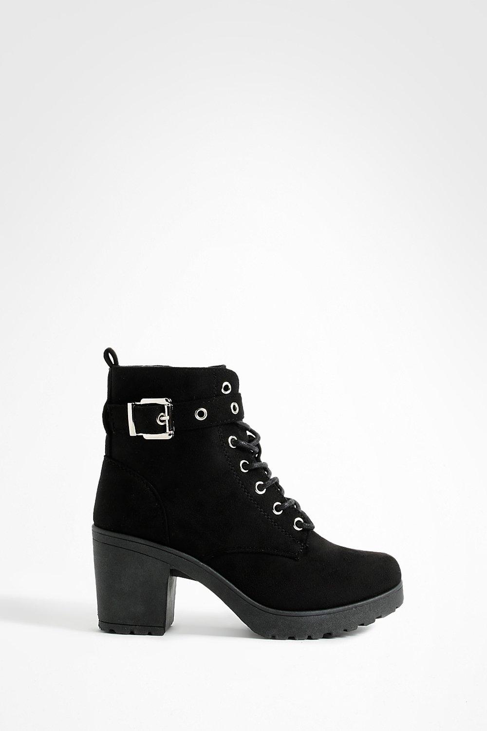 lace up chunky hiker boots