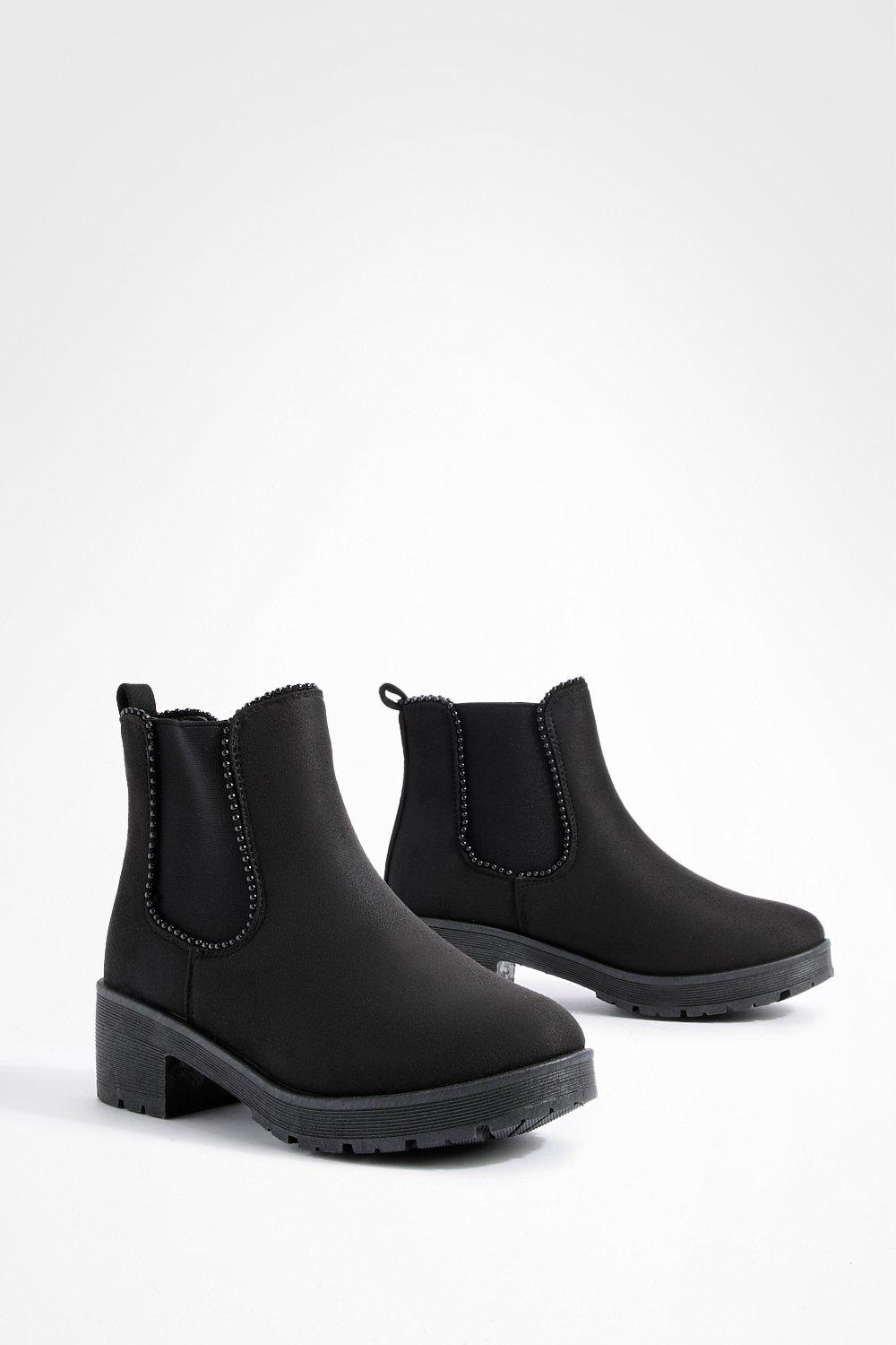 Detail Chunky Chelsea Boots | boohoo