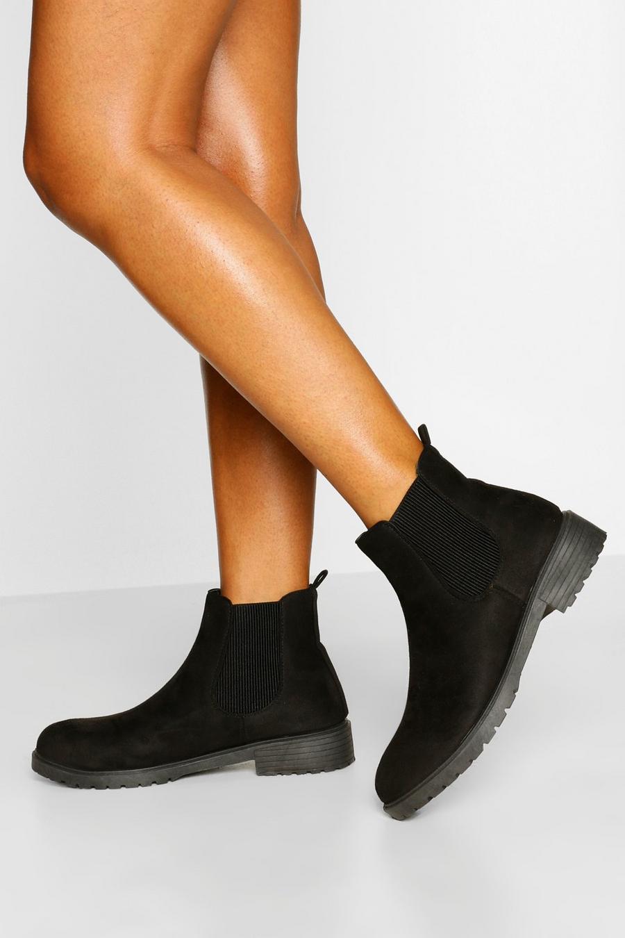 Black Pull On Chelsea Boots image number 1