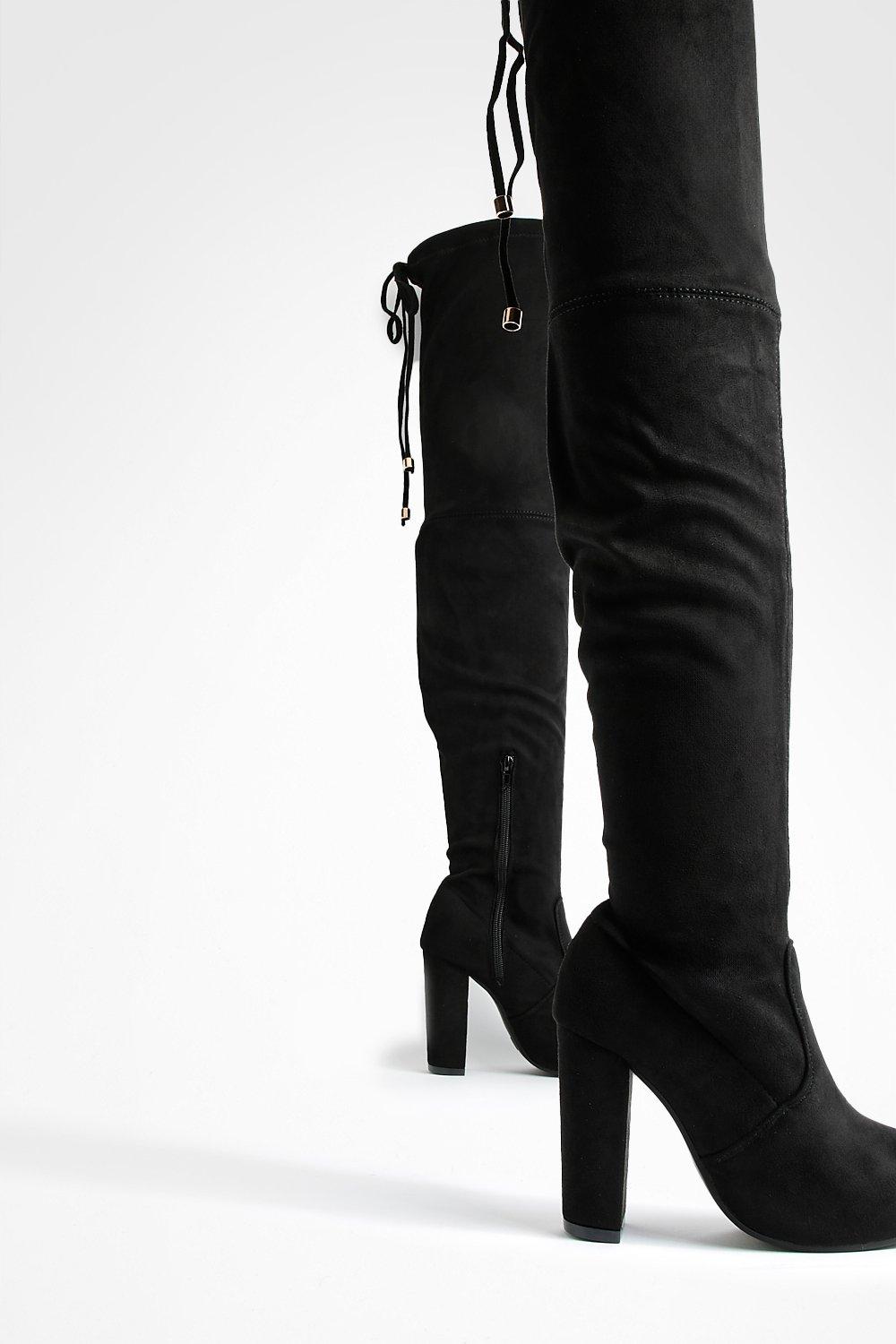 Target black thigh high sales boots