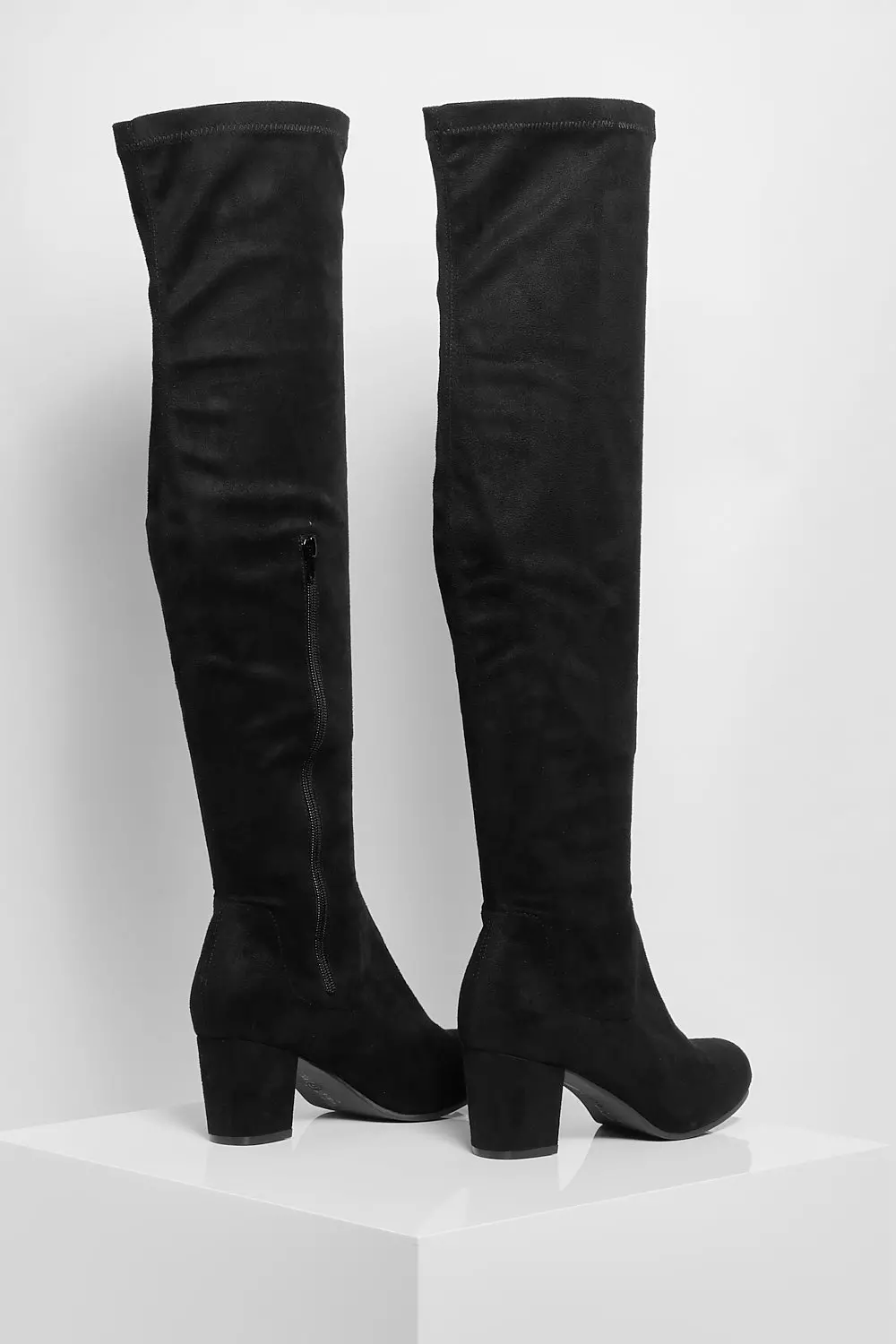 Over knee shop low heel boots