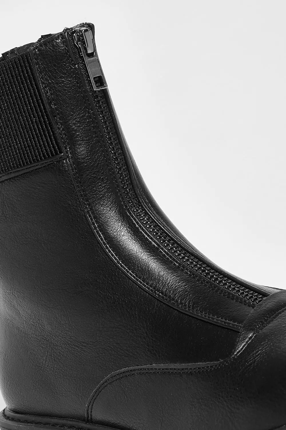 Black Zip Front Hiker Boots alternative image