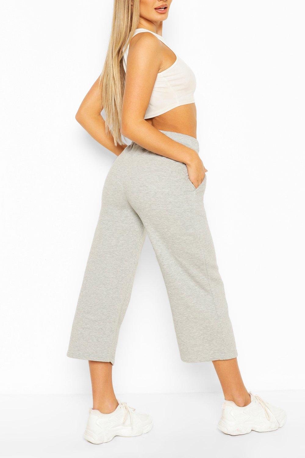 Ladies cropped best sale jogging bottoms