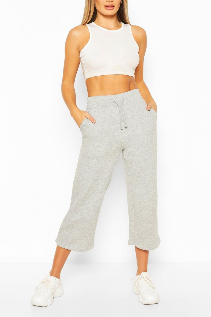 Grey Cropped Joggers