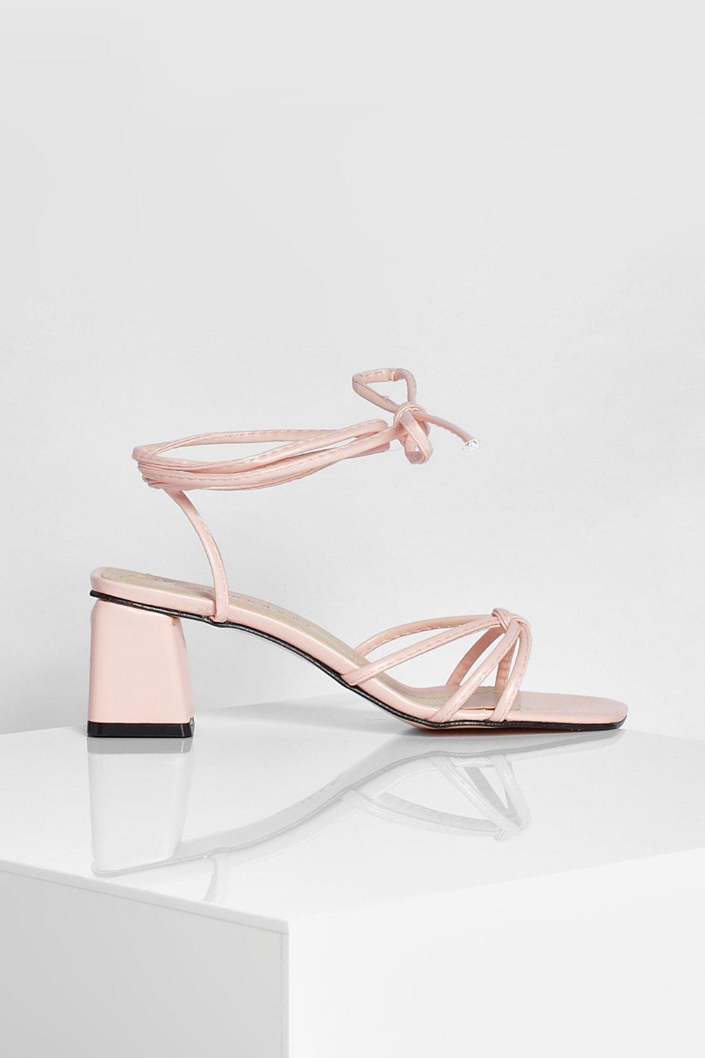 Blush pink shop strappy heels