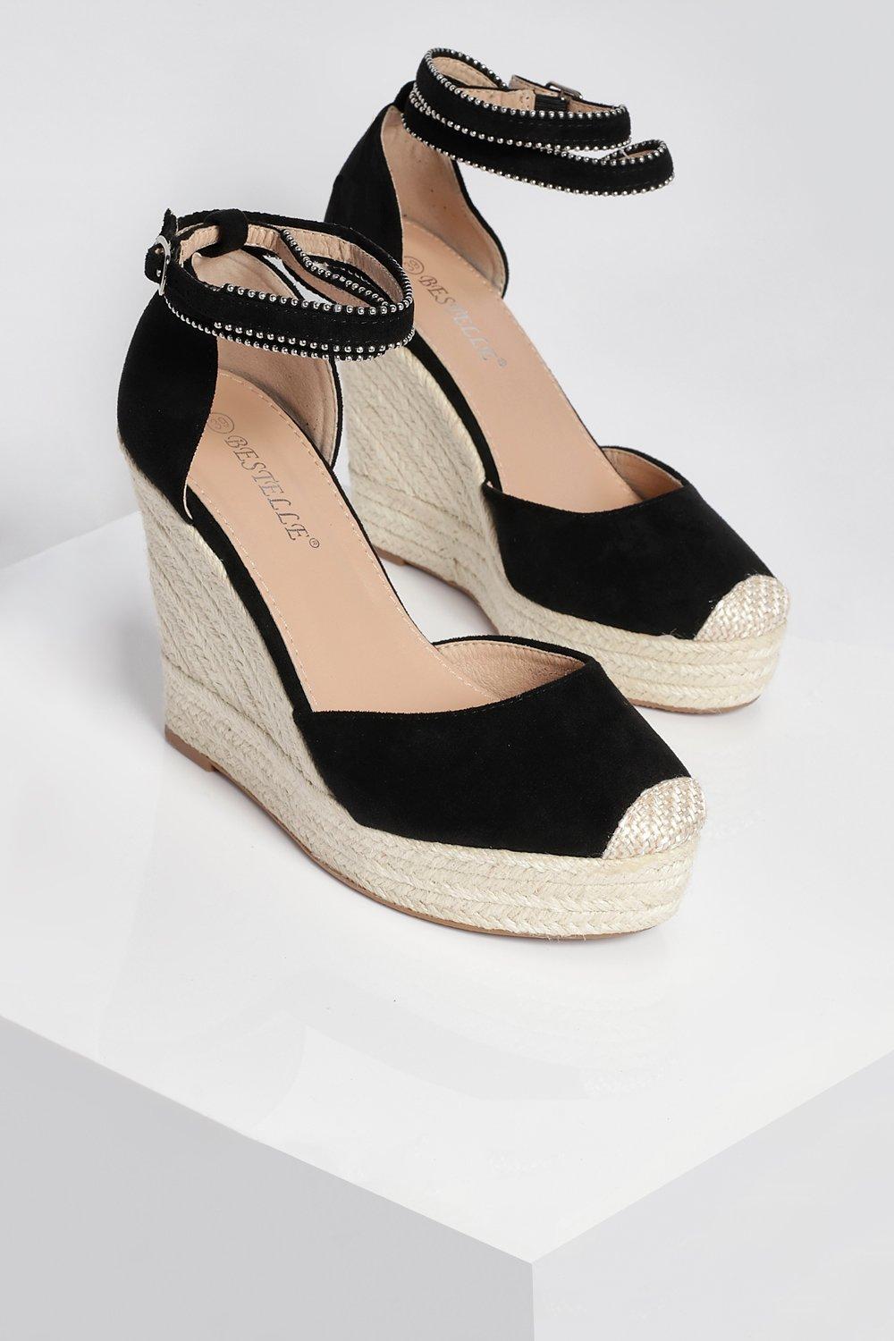 Ankle Strap Espadrille Wedges boohoo CA