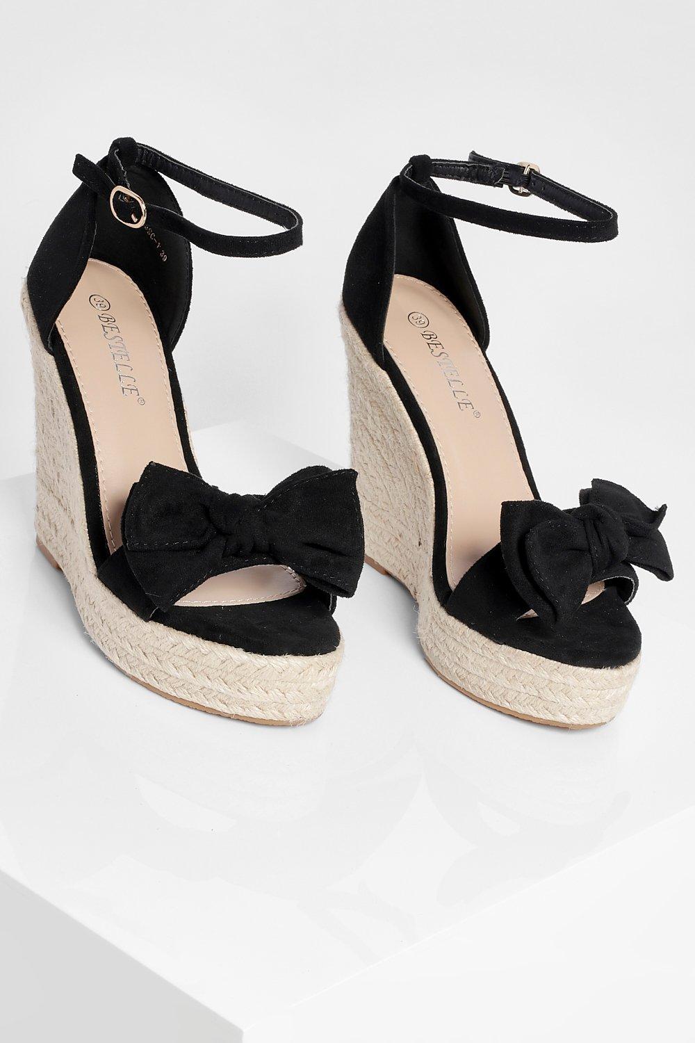 Bow Detail Espadrille Wedges