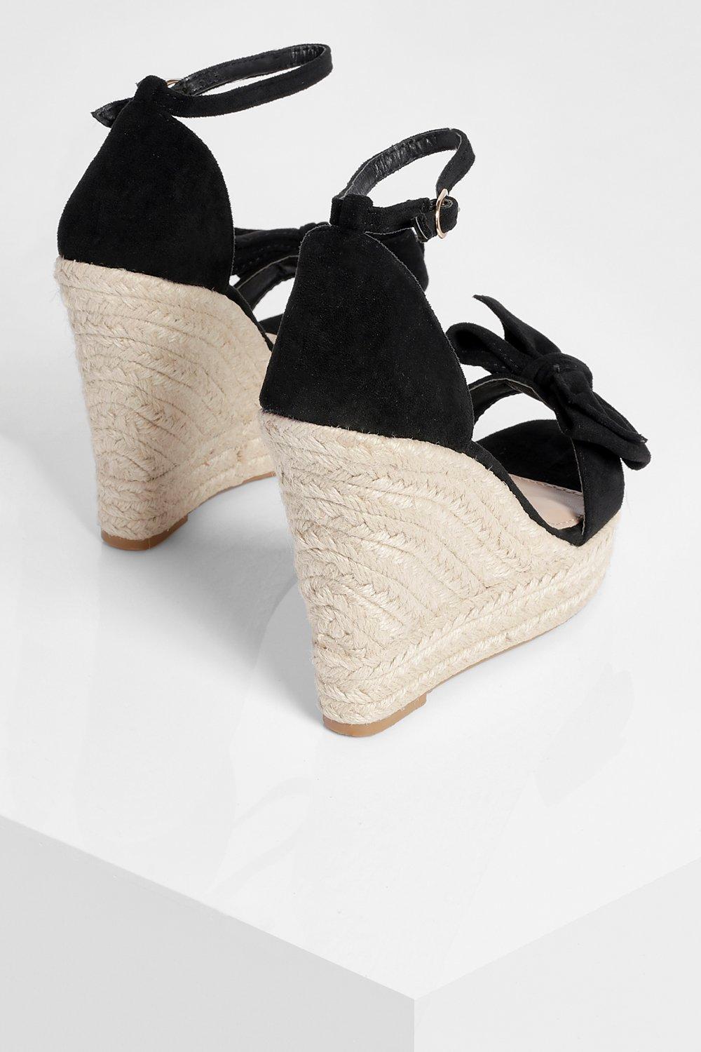 Espadrillas con zeppa e fiocco boohoo IT