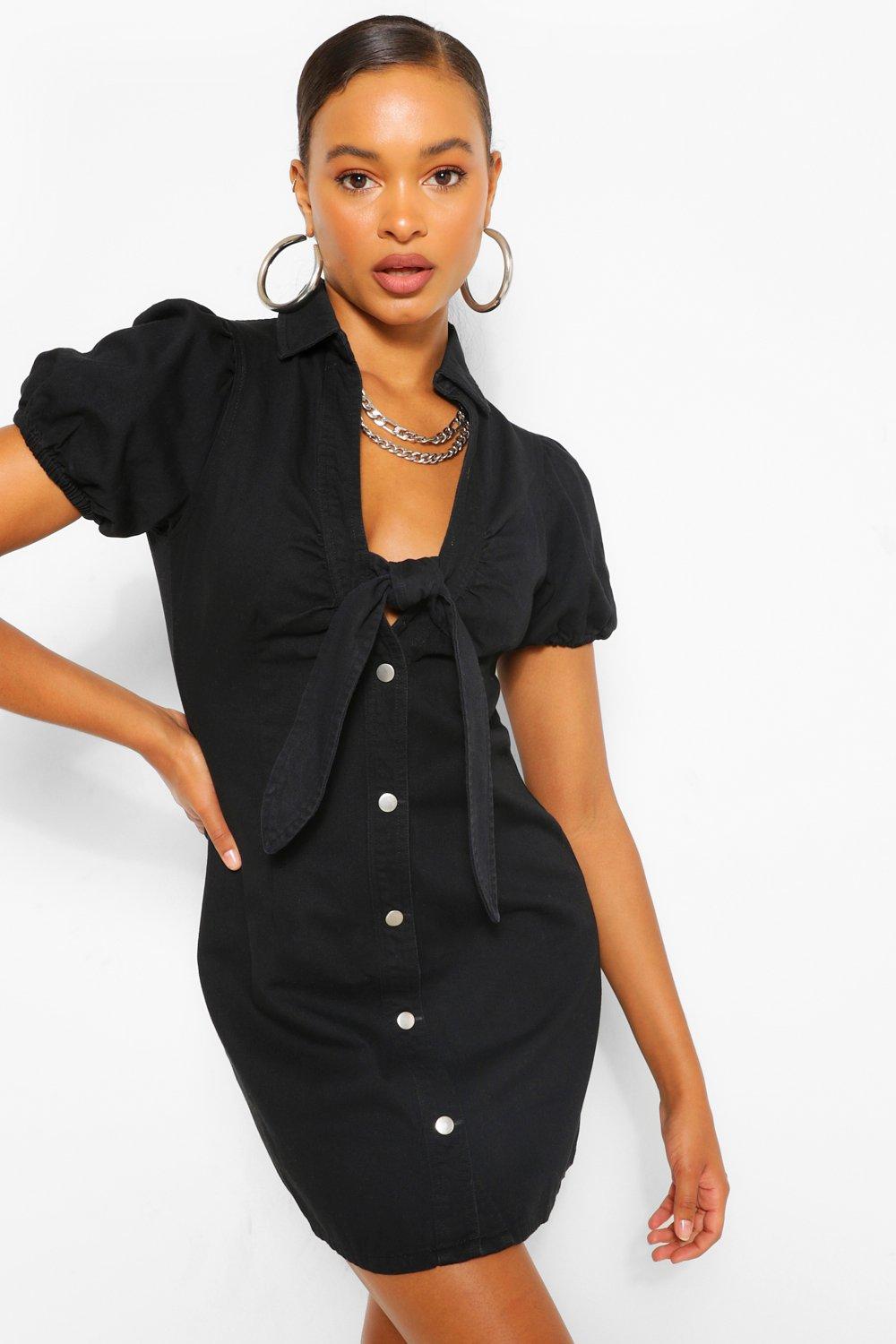 boohoo jean dress