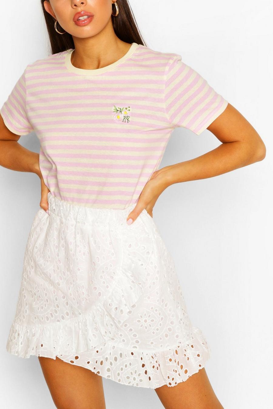 Lilac Daisy Stripe Ringer T-shirt image number 1