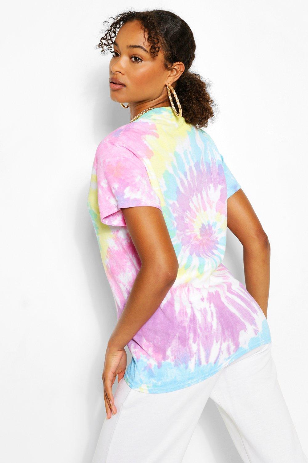 Tie dye shirt dames oversized sale