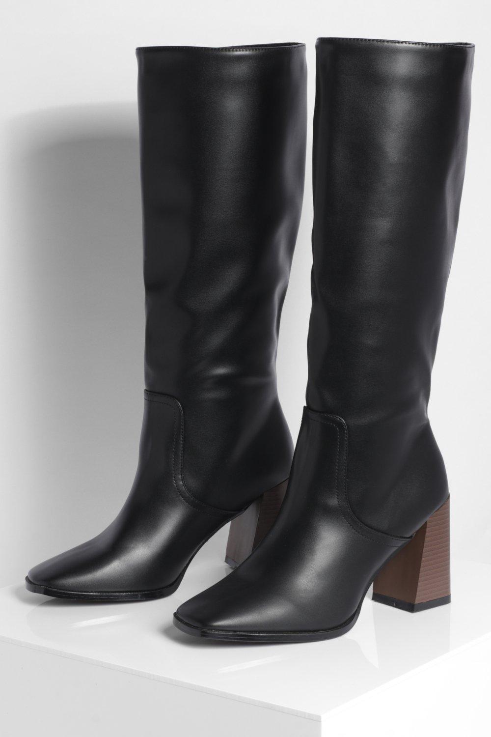 Botas caña alta tacon bajo hot sale