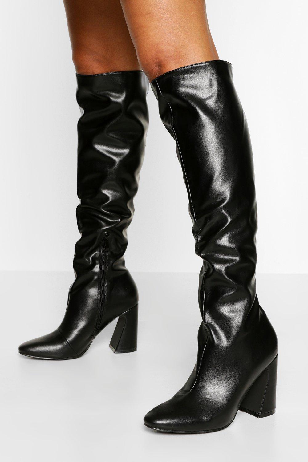 high heel knee boots uk
