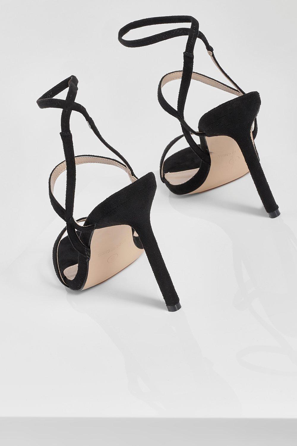 Elastic on sale strappy heels