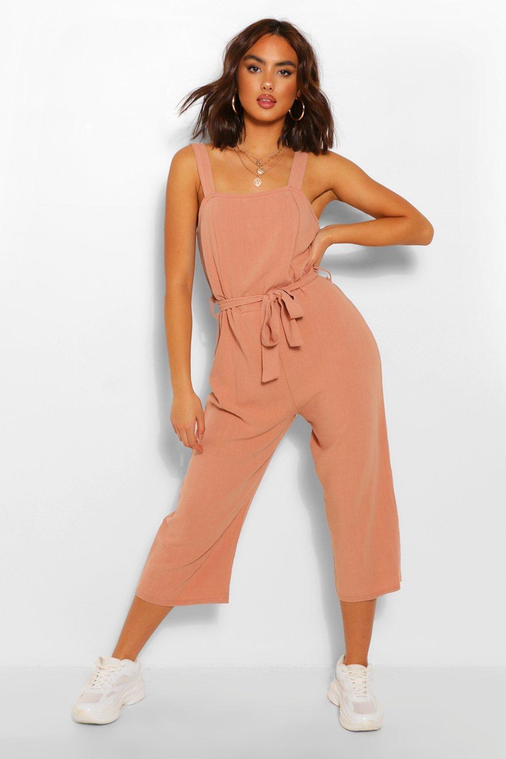 boohoo orange jumpsuit