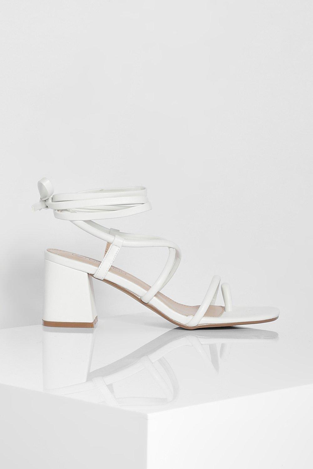 Boohoo white heels sale