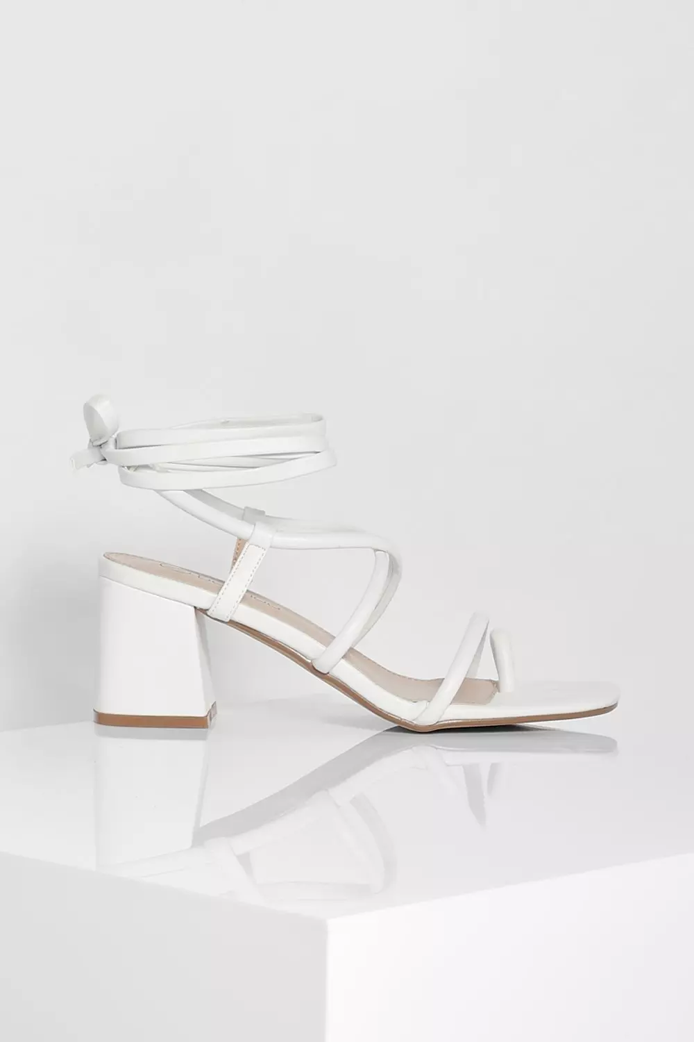 White block sale heels low