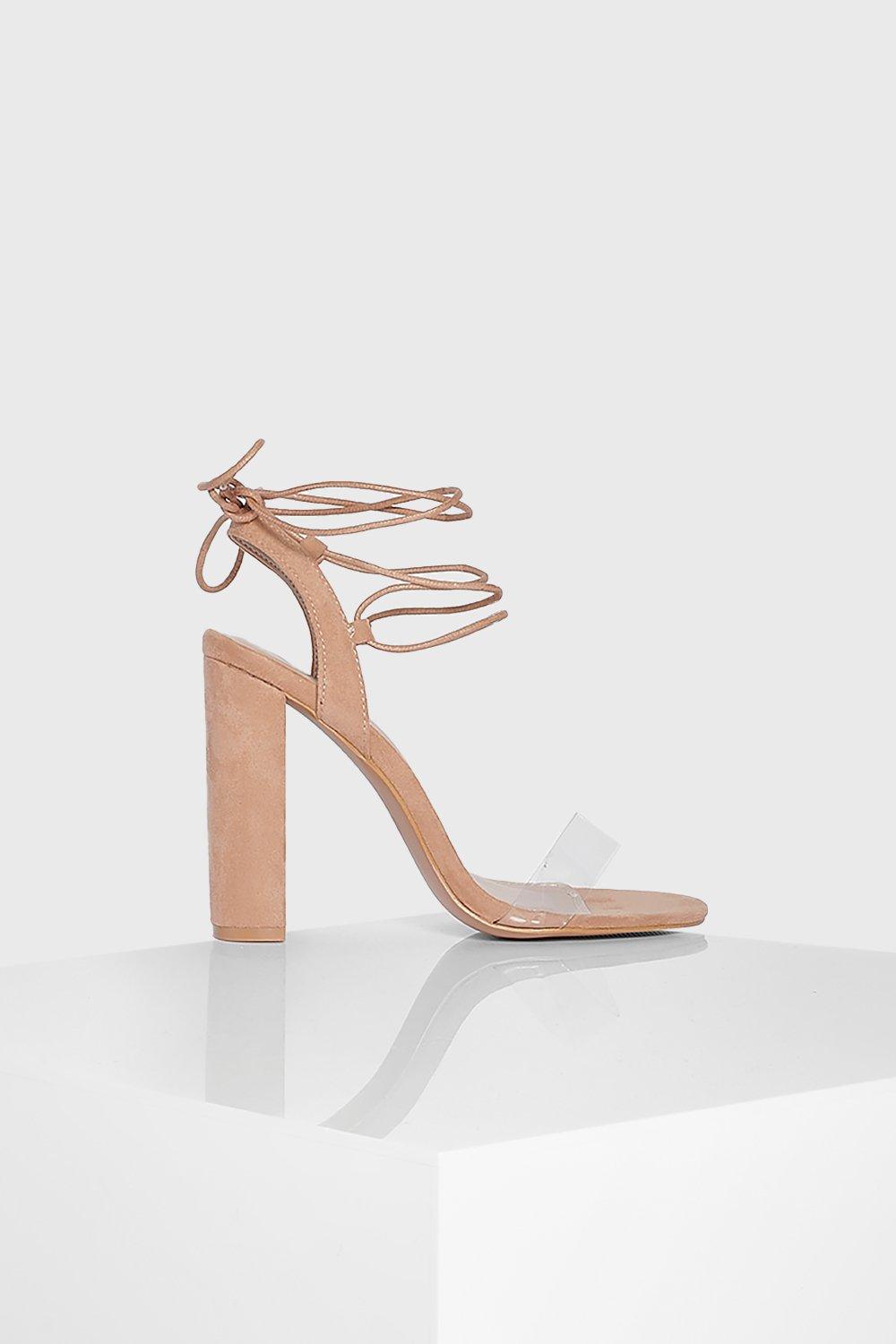 Beige wrap heels hotsell
