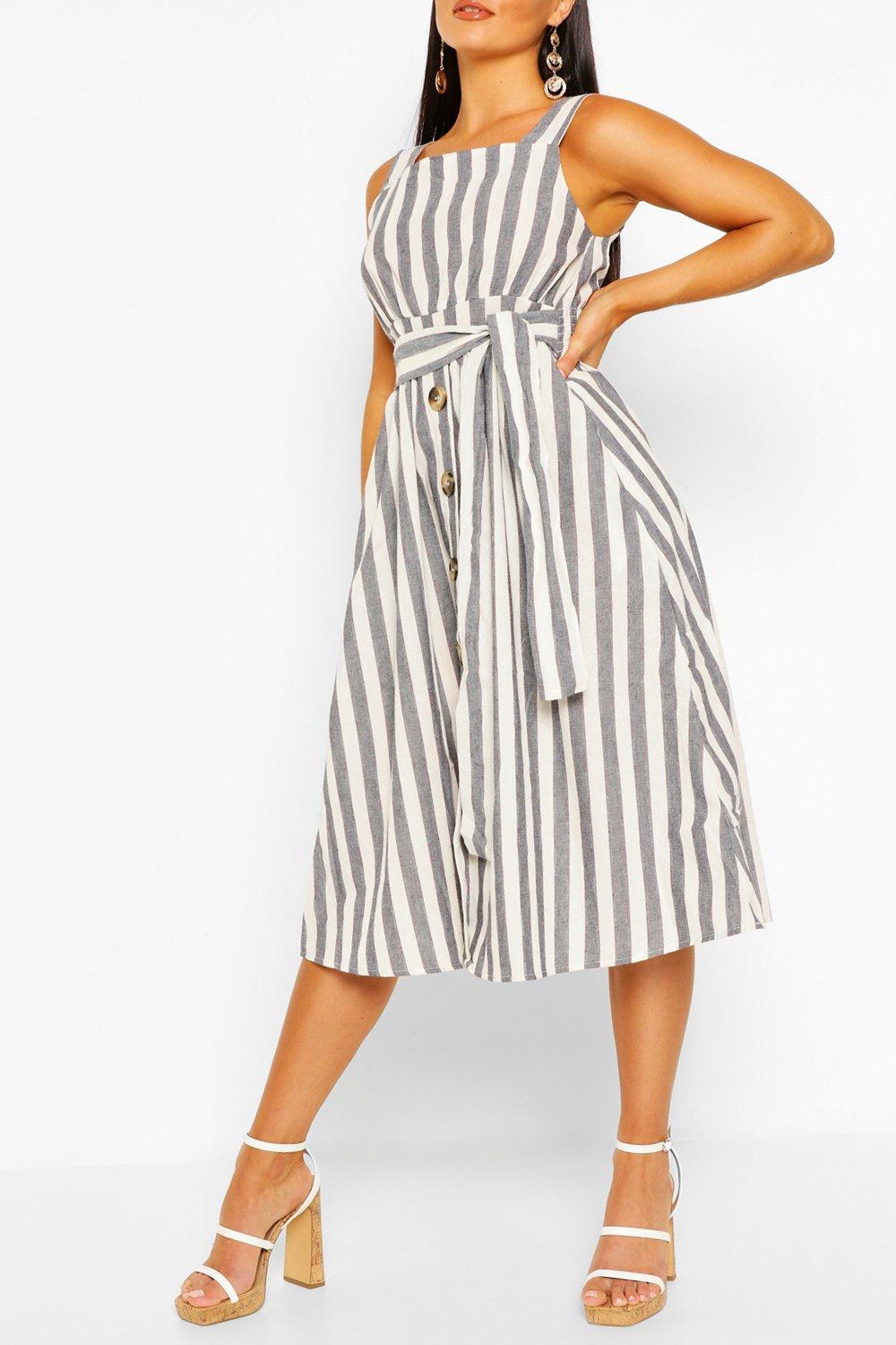 boohoo striped dress