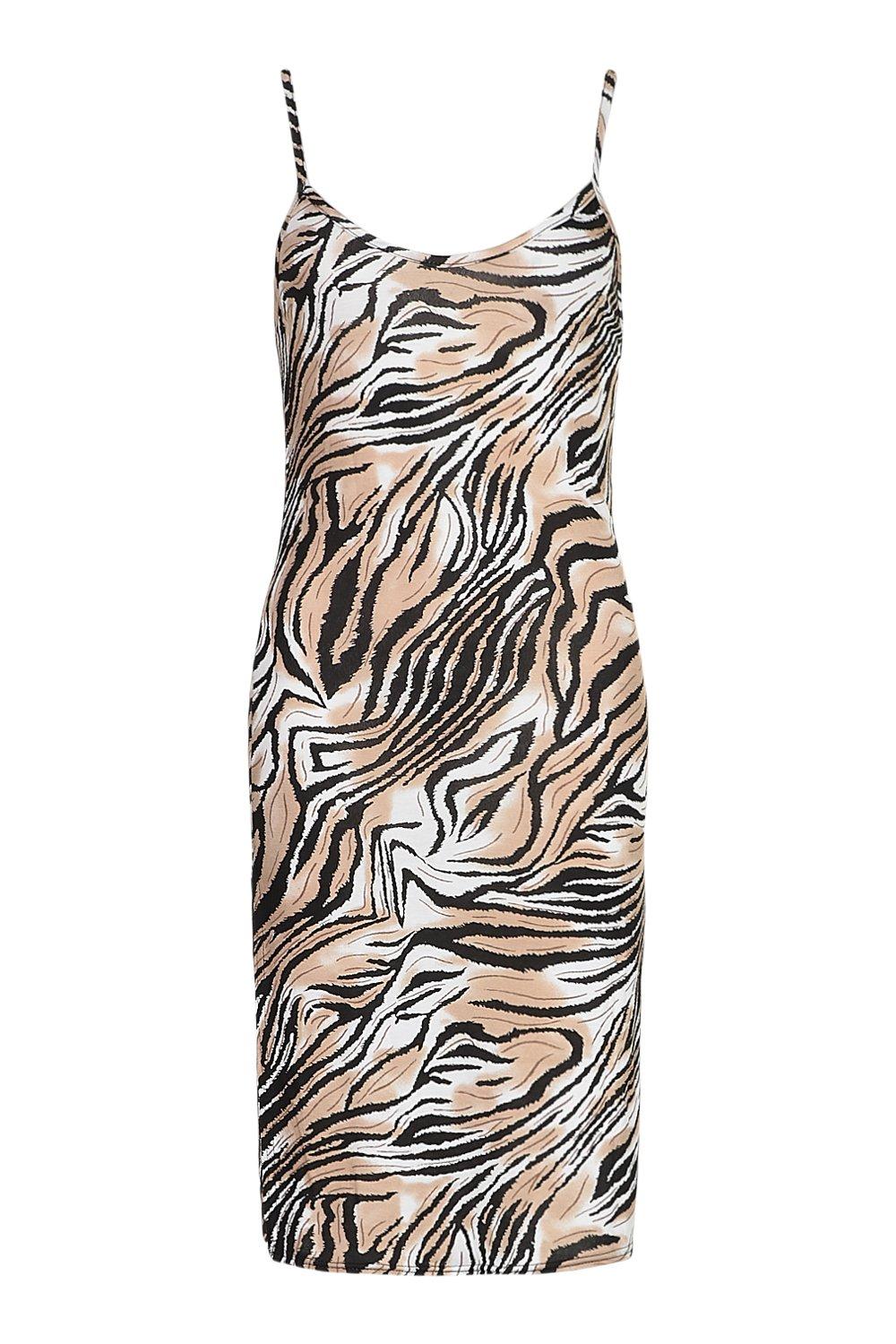 boohoo tiger print dress