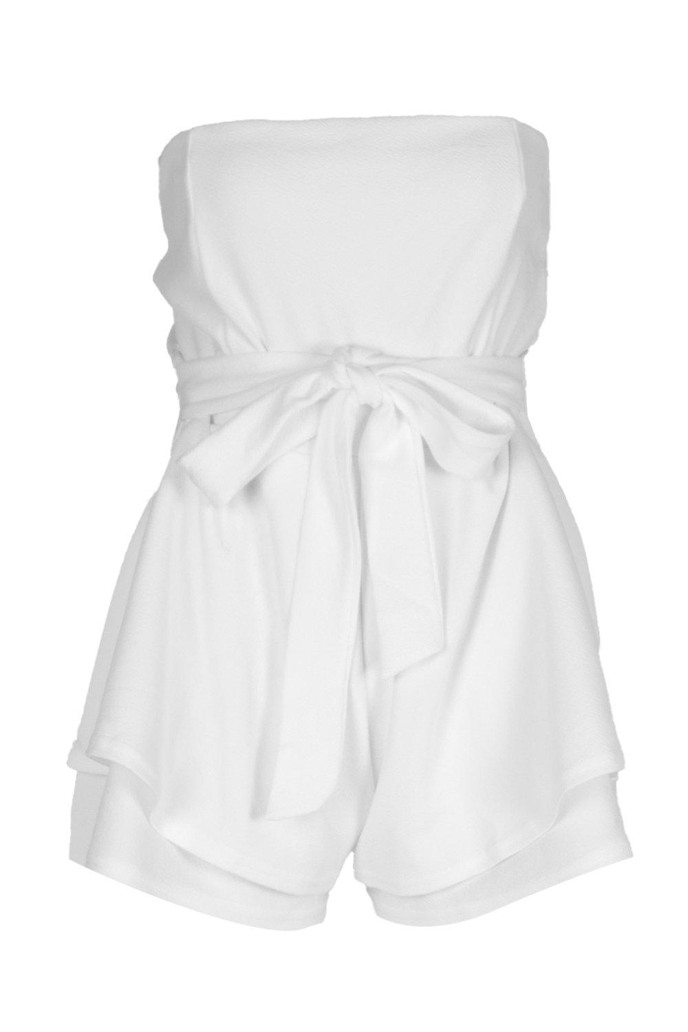 white layered playsuit