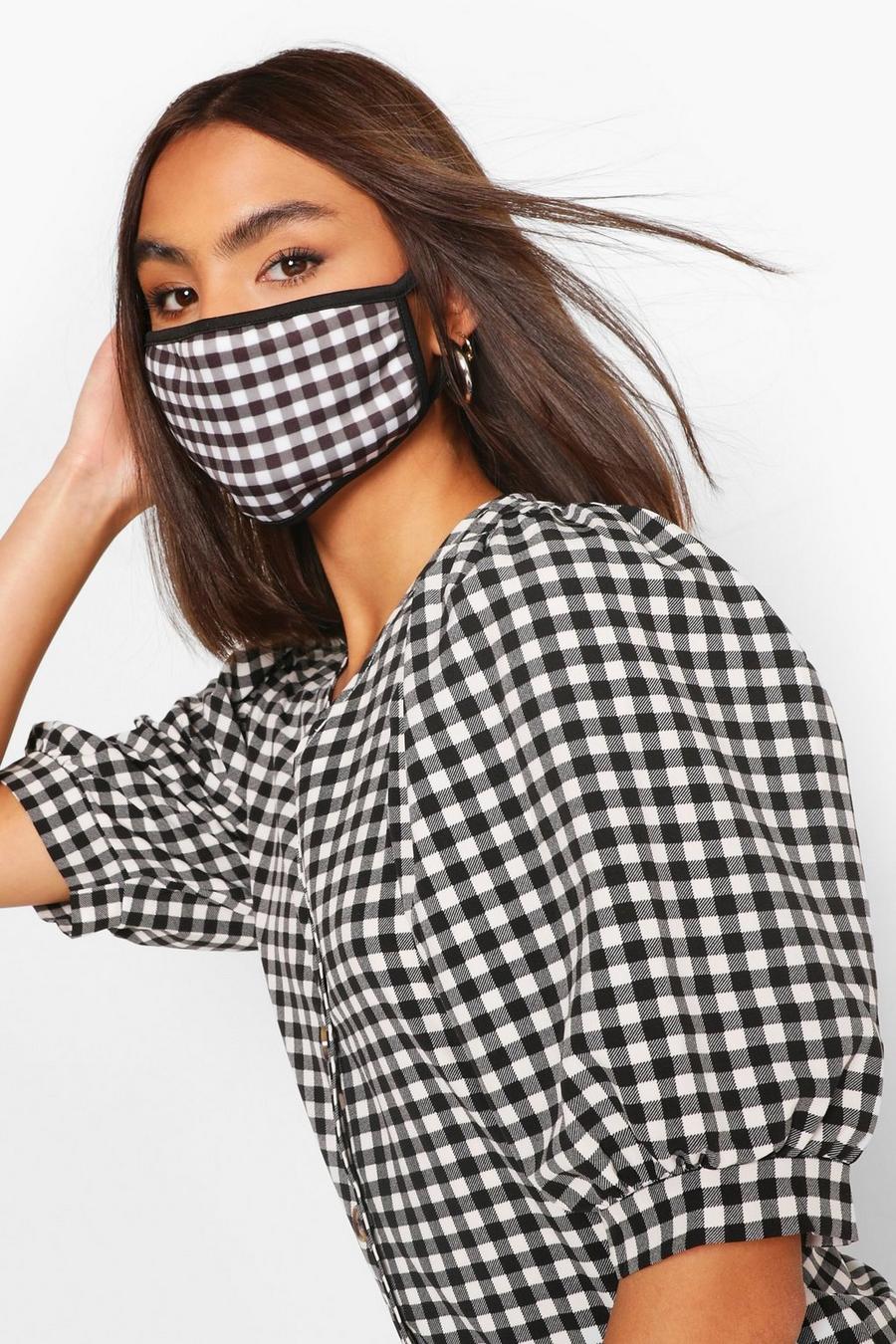 Check Fashion Face Mask image number 1
