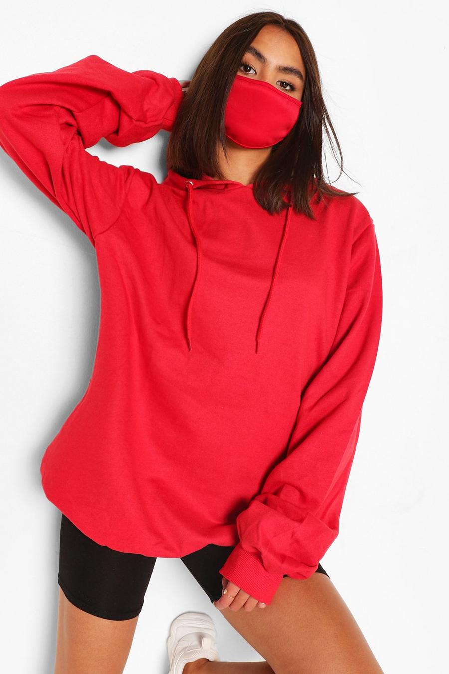 Mascarilla facial de moda roja, Rojo image number 1