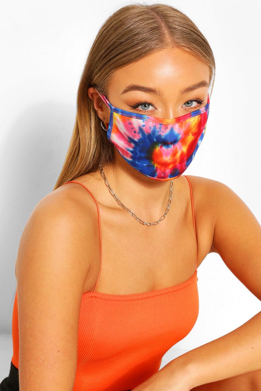 Multi Tie Dye Fashion Face Mask image number 1