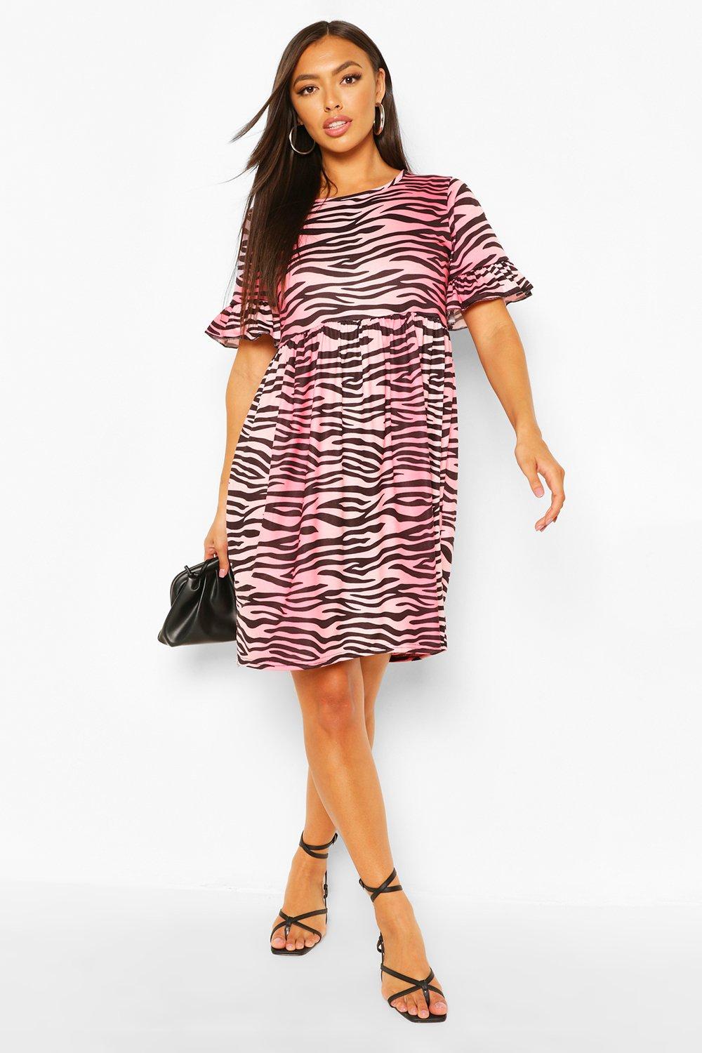 boohoo zebra print dress