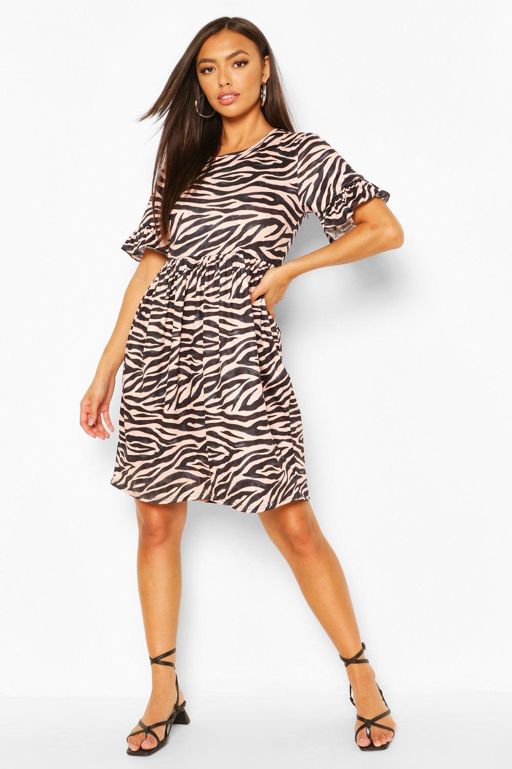 boohoo zebra dress